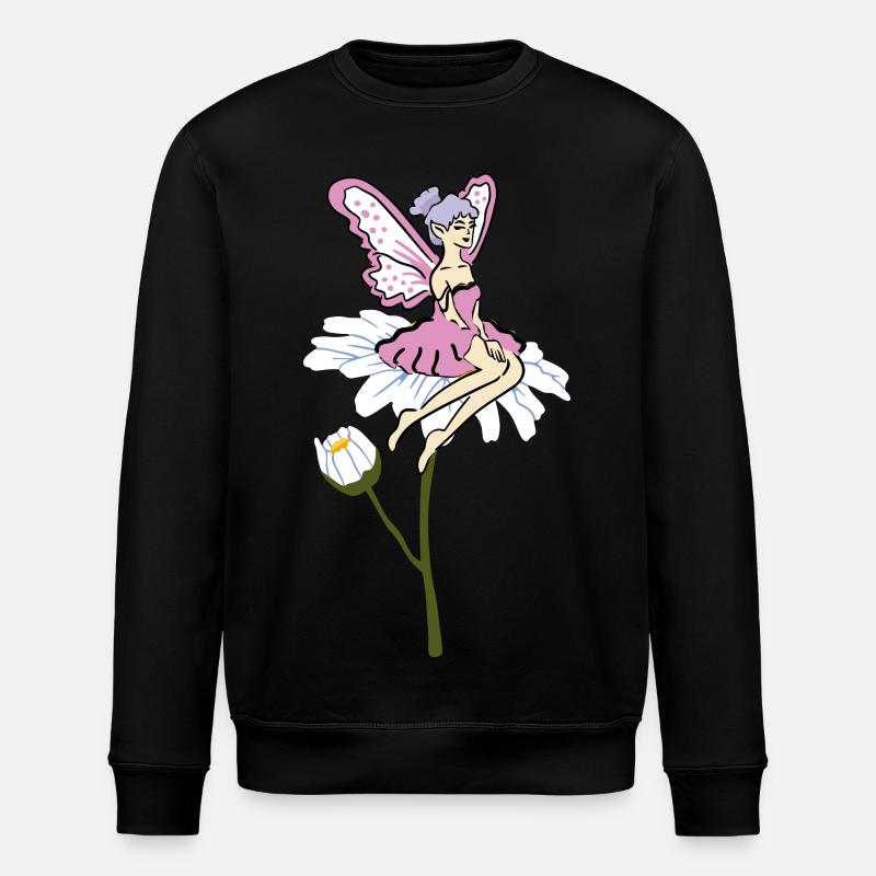 Sonnenblumen Fee - Stanley/Stella Unisex Bio-Sweatshirt ROLLER - Schwarz