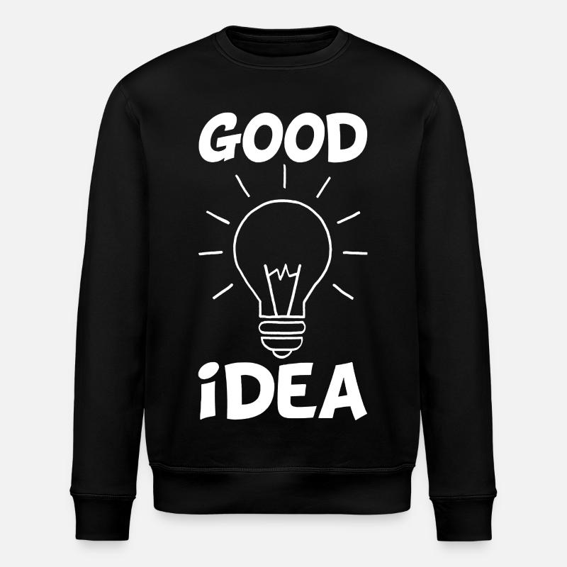 The Good Idea (white) - Stanley/Stella ROLLER Unisex Organic Sweatshirt - black