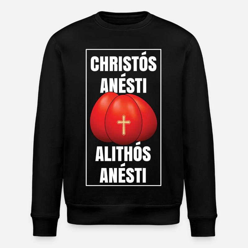 Christos Anesti Alithos Anesti Pâques grecques - Sweat bio ROLLER Stanley/Stella Unisexe - noir