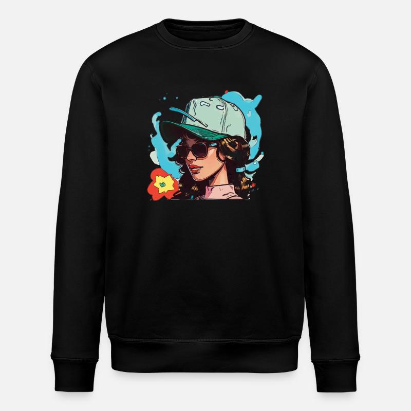 Pyro-Mädchen - Stanley/Stella Unisex Bio-Sweatshirt ROLLER - Schwarz