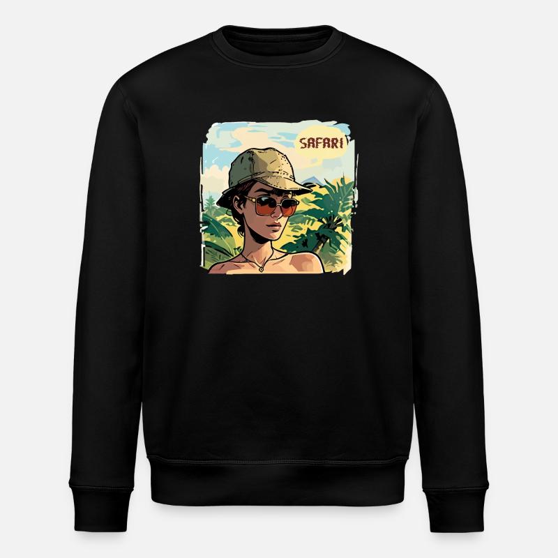 Safari - Stanley/Stella Unisex Bio-Sweatshirt ROLLER - Schwarz