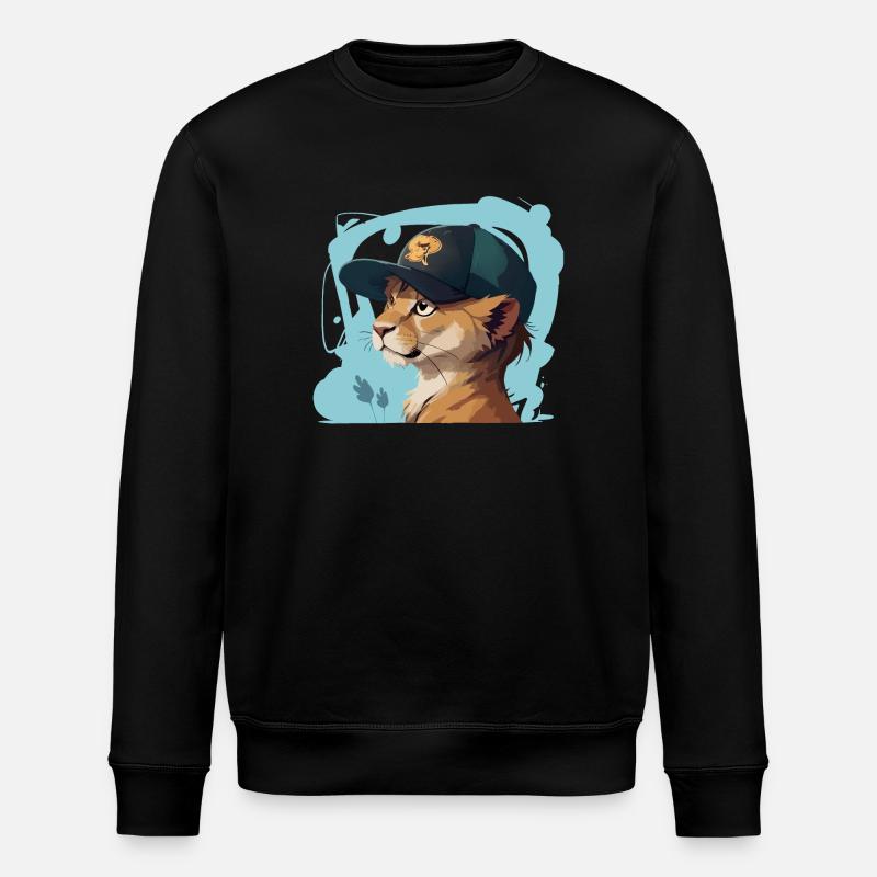 Cooler Löwe - Stanley/Stella Unisex Bio-Sweatshirt ROLLER - Schwarz