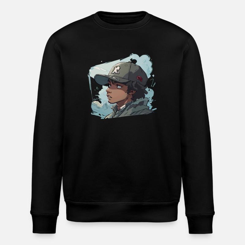 Rappeur de style anime - Sweat bio ROLLER Stanley/Stella Unisexe - noir