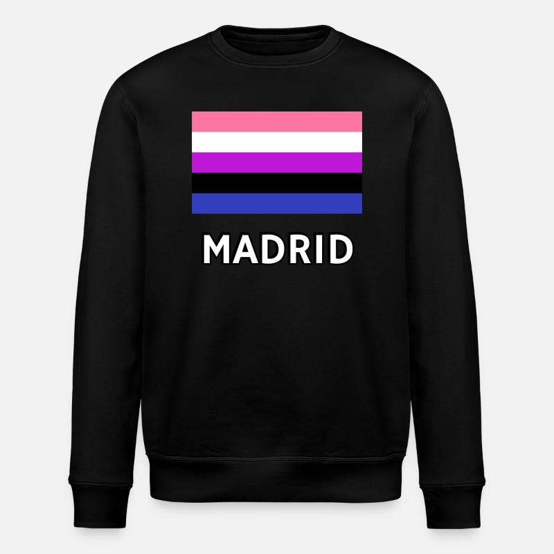Genderfluid Pride Drapeau Madrid - Sweat bio ROLLER Stanley/Stella Unisexe - noir