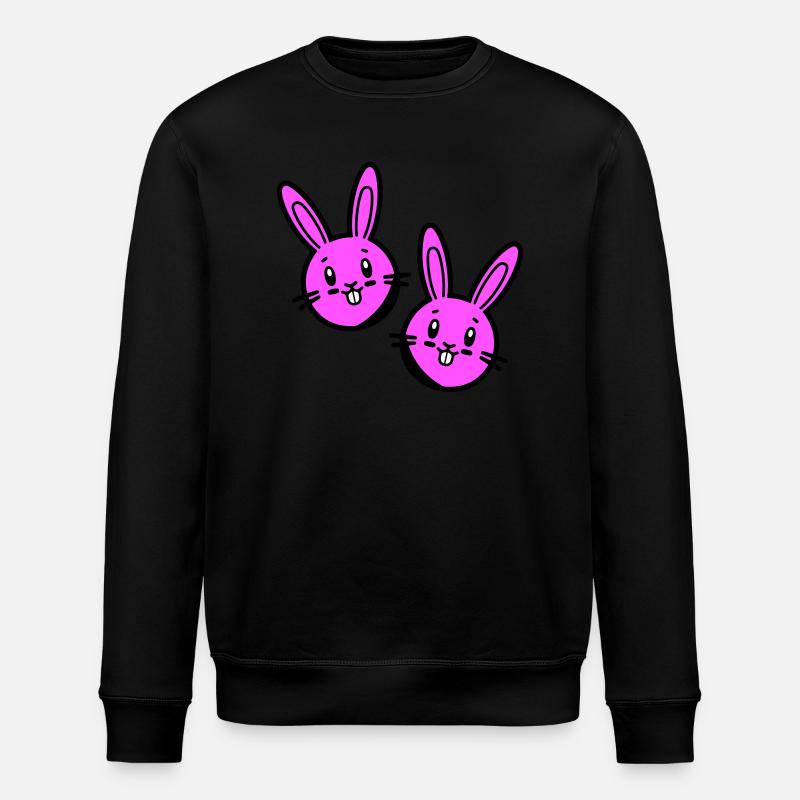Osterhase Symbol Ostern - Stanley/Stella Unisex Bio-Sweatshirt ROLLER - Schwarz