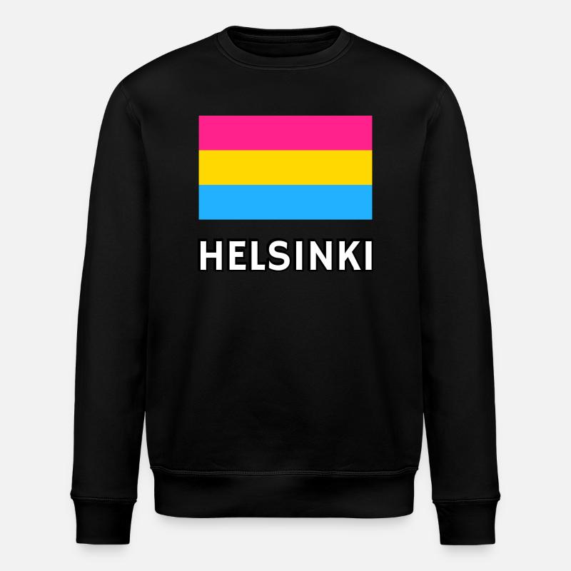 Pan Pride Flagge Helsinki - Stanley/Stella Unisex Bio-Sweatshirt ROLLER - Schwarz