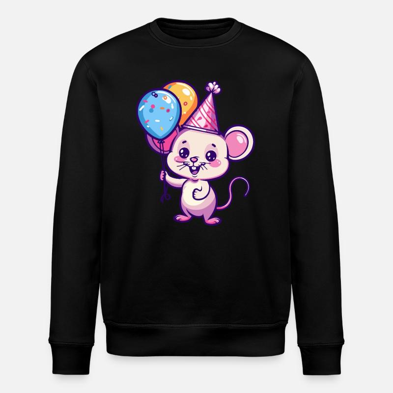 Souris Anniversaire Bébé - Sweat bio ROLLER Stanley/Stella Unisexe - noir