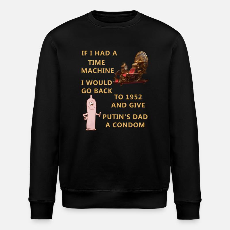 IF I HAD A TIME MACHINE... - Stanley/Stella Unisex Bio-Sweatshirt ROLLER - Schwarz
