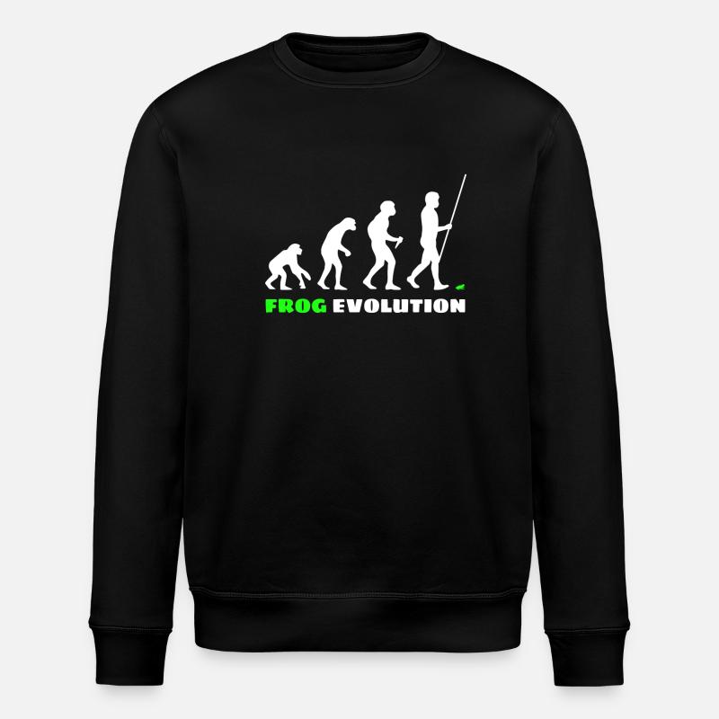 Frog Evolution - Stanley/Stella ROLLER Unisex Organic Sweatshirt - black