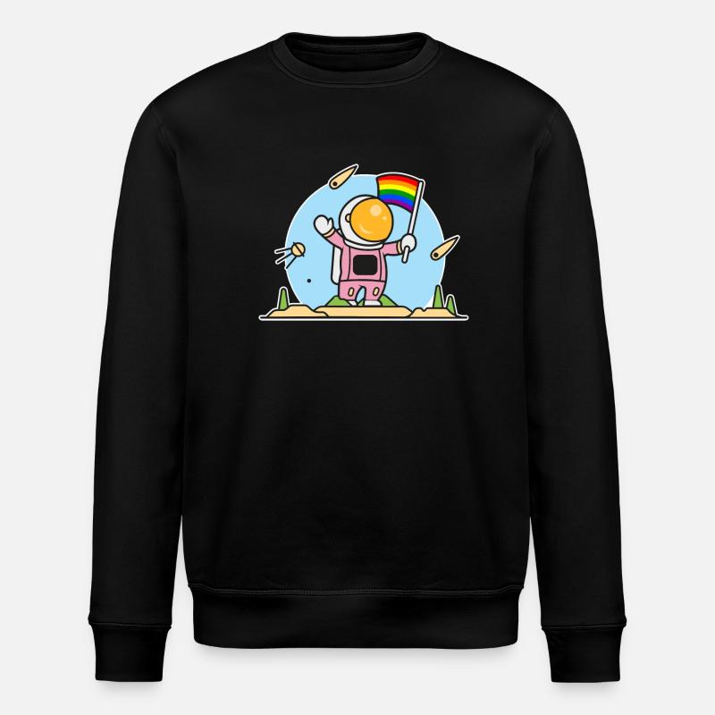 Schwuler Astronaut - Stanley/Stella Unisex Bio-Sweatshirt ROLLER - Schwarz