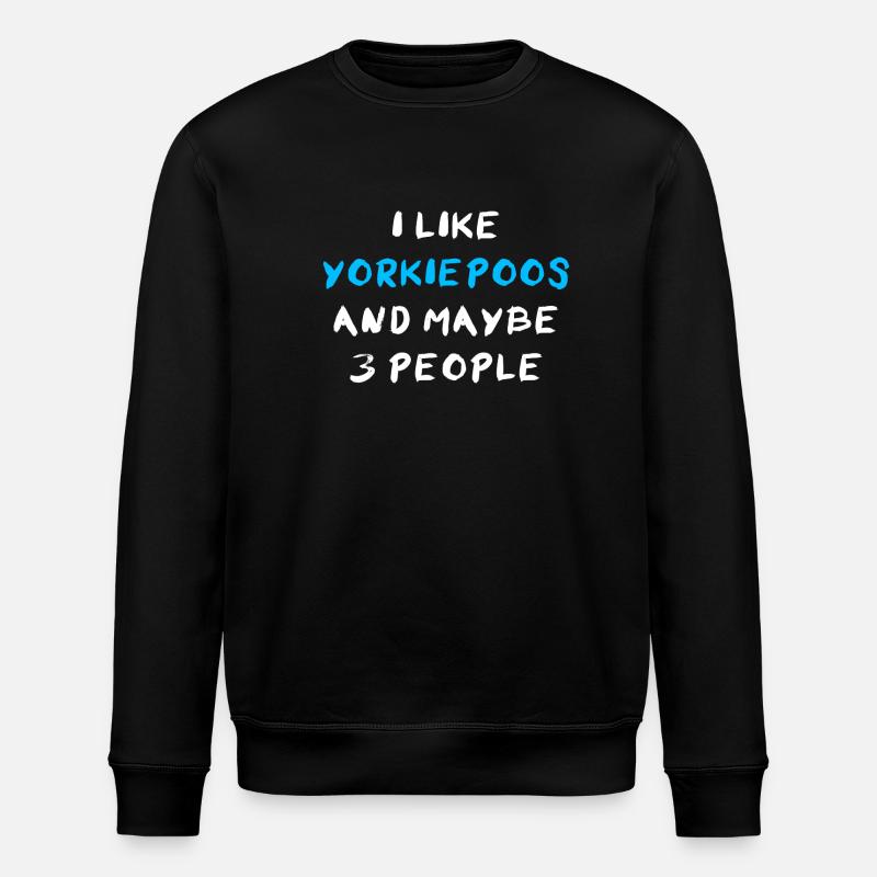 Yorkiepoo - Stanley/Stella ROLLER Unisex Organic Sweatshirt - black
