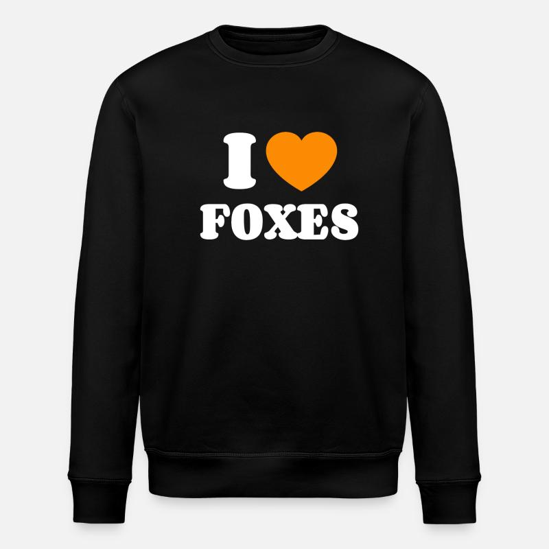 Dear foxes, - Stanley/Stella ROLLER Unisex Organic Sweatshirt - black