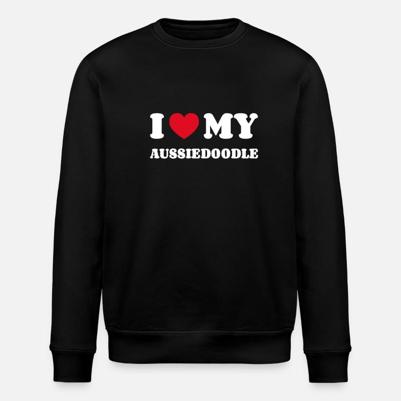 I Love My Aussiedoodle - Stanley/Stella Unisex Bio-Sweatshirt ROLLER - Schwarz