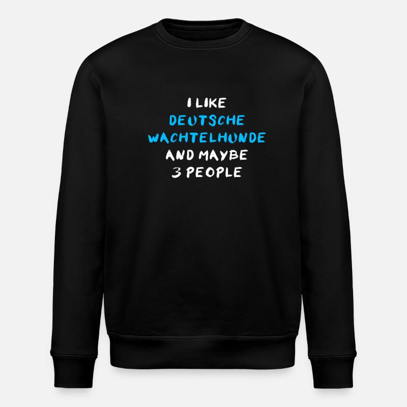 Deutscher Wachtelhund - Stanley/Stella Unisex Bio-Sweatshirt ROLLER - Schwarz