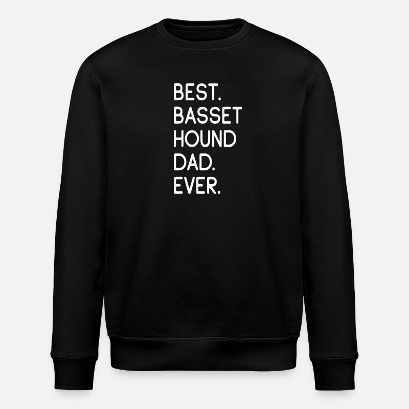 Basset Hound - Stanley/Stella ROLLER Unisex Organic Sweatshirt - black