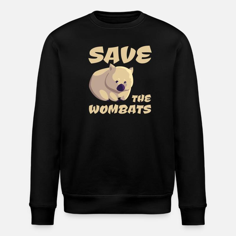 Save the Wombats - Stanley/Stella ROLLER Unisex Organic Sweatshirt - black
