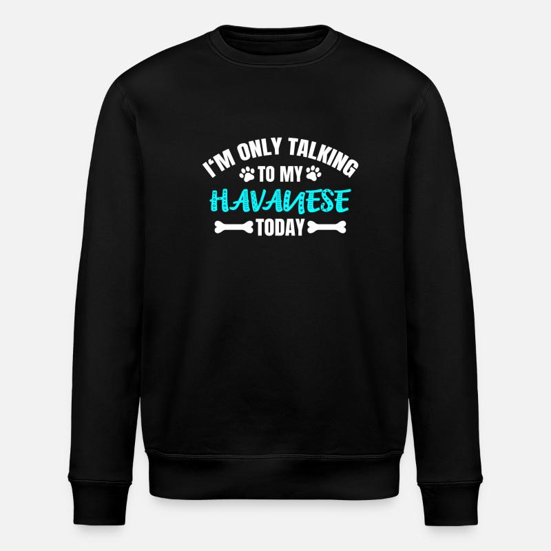 Bichon havanais - Sweat bio ROLLER Stanley/Stella Unisexe - noir