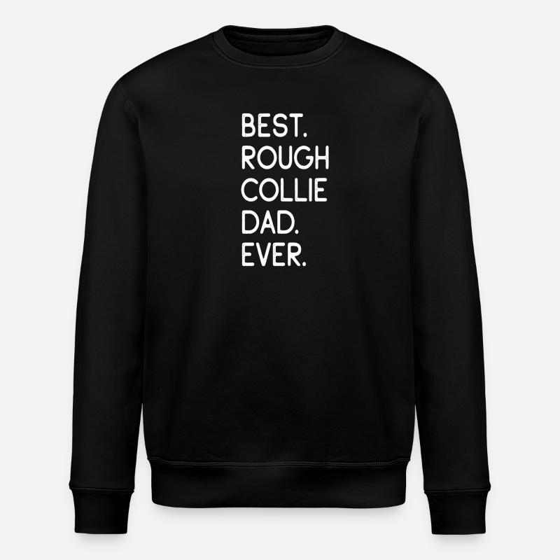 Rough Collie Longhair Collie - Stanley/Stella ROLLER Unisex Organic Sweatshirt - black