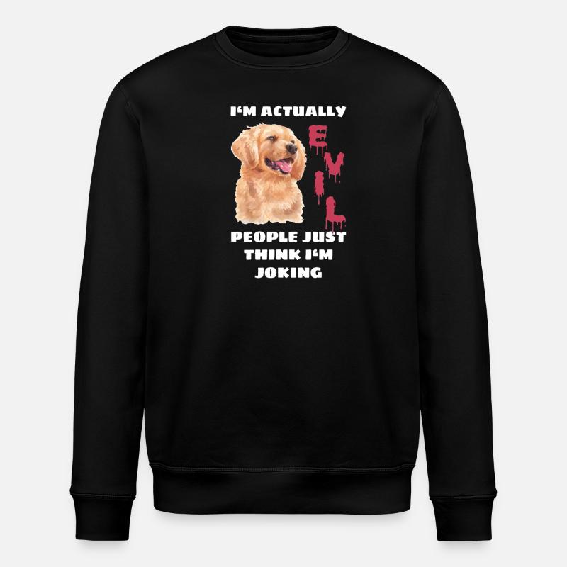 Vilain Golden Retriever - Sweat bio ROLLER Stanley/Stella Unisexe - noir