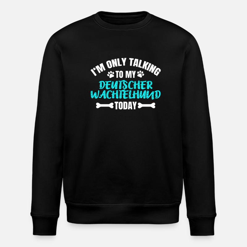 German Quail Dog - Stanley/Stella ROLLER Unisex Organic Sweatshirt - black