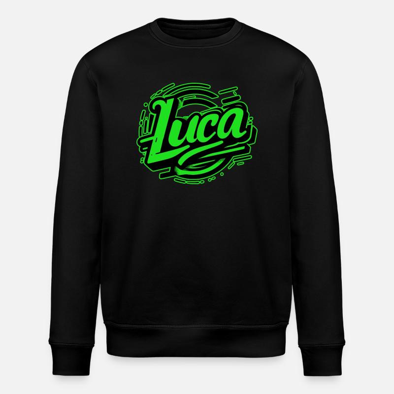 Luca Name Graffiti grün - Stanley/Stella Unisex Bio-Sweatshirt ROLLER - Schwarz