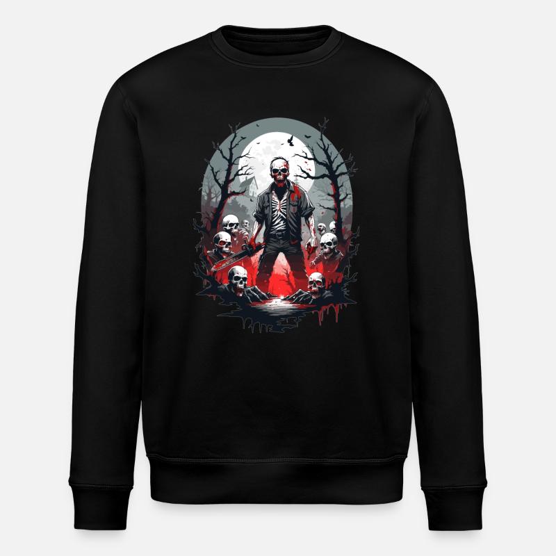 Zombie Skelett - Stanley/Stella Unisex Bio-Sweatshirt ROLLER - Schwarz