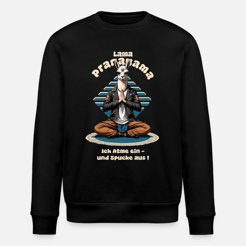 Lama drôle - Sweat bio ROLLER Stanley/Stella Unisexe - noir