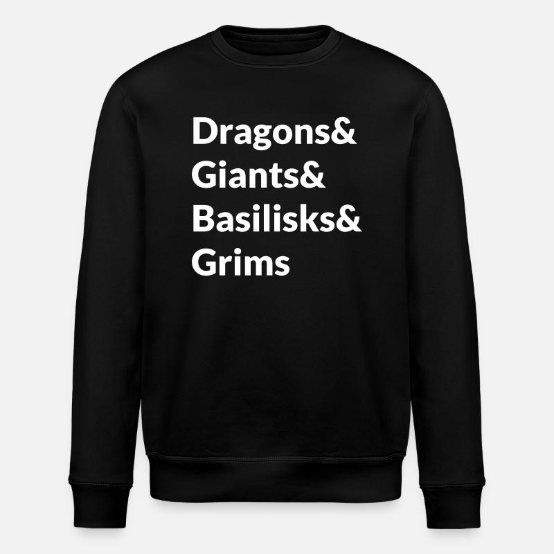 Dragons Ginats Basilisks Grims - Stanley/Stella Unisex Bio-Sweatshirt ROLLER - Schwarz