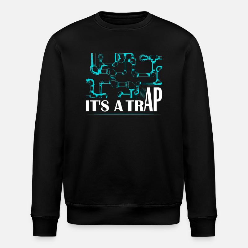 It's A Pipefitter Wrench Plumber - Stanley/Stella ROLLER Unisex Organic Sweatshirt - black