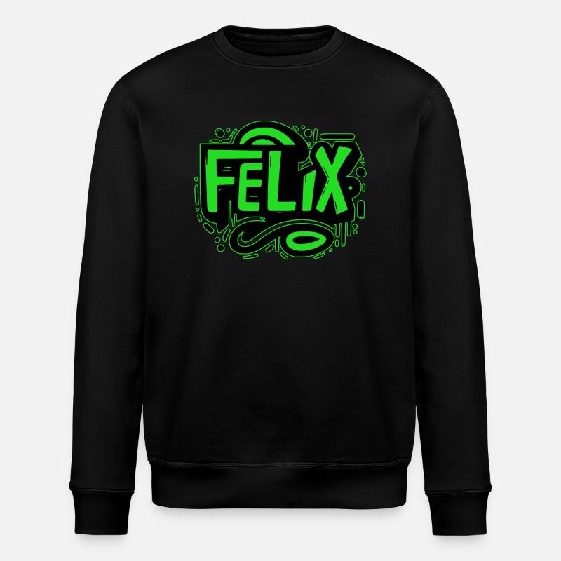 Felix Nom Graffiti vert - Sweat bio ROLLER Stanley/Stella Unisexe - noir