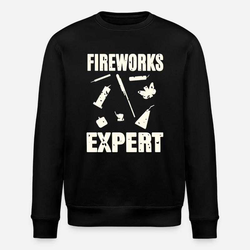 Fireworks - Stanley/Stella ROLLER Unisex Organic Sweatshirt - black