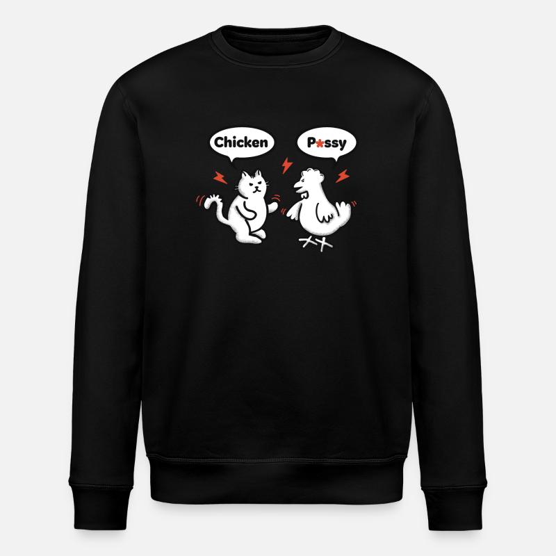 Kätzchen vs. Huhn - Stanley/Stella Unisex Bio-Sweatshirt ROLLER - Schwarz