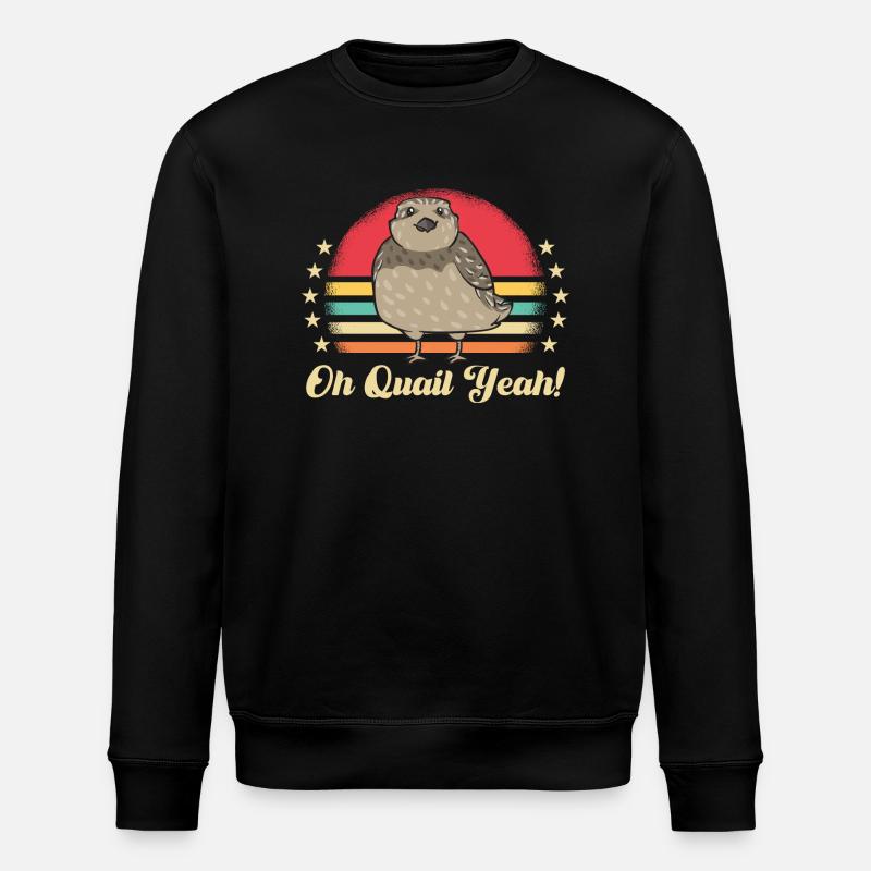 Quail Bird - Stanley/Stella ROLLER Unisex Organic Sweatshirt - black
