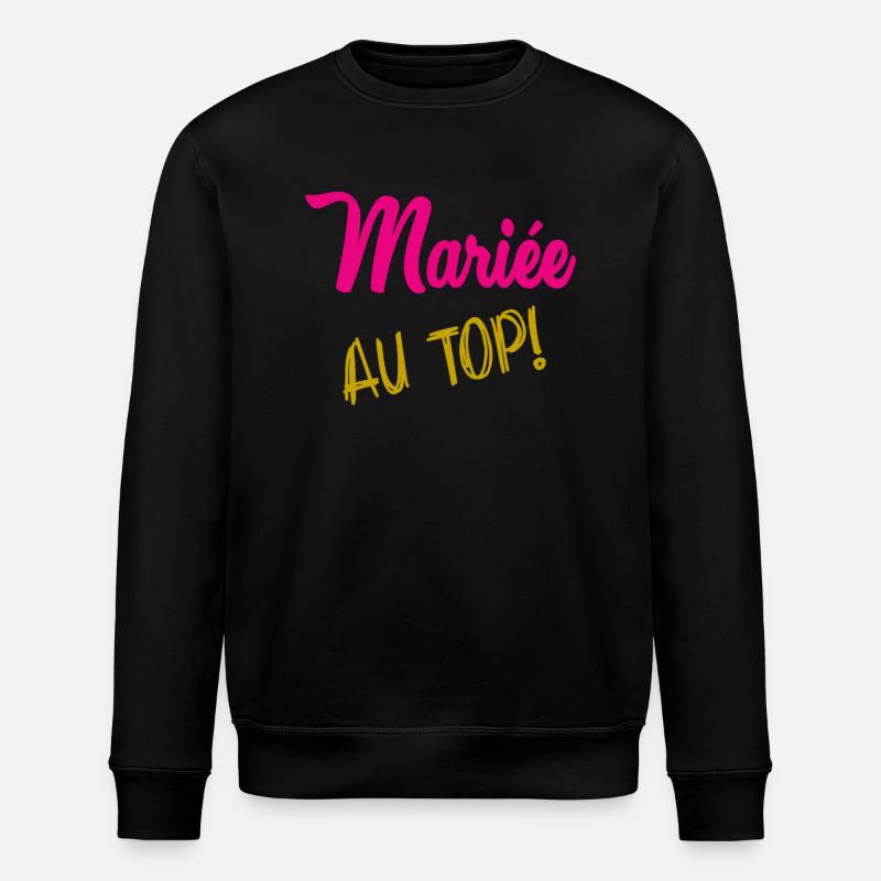 I CAN'T I'M MARRIED - Stanley/Stella ROLLER Unisex Organic Sweatshirt - black
