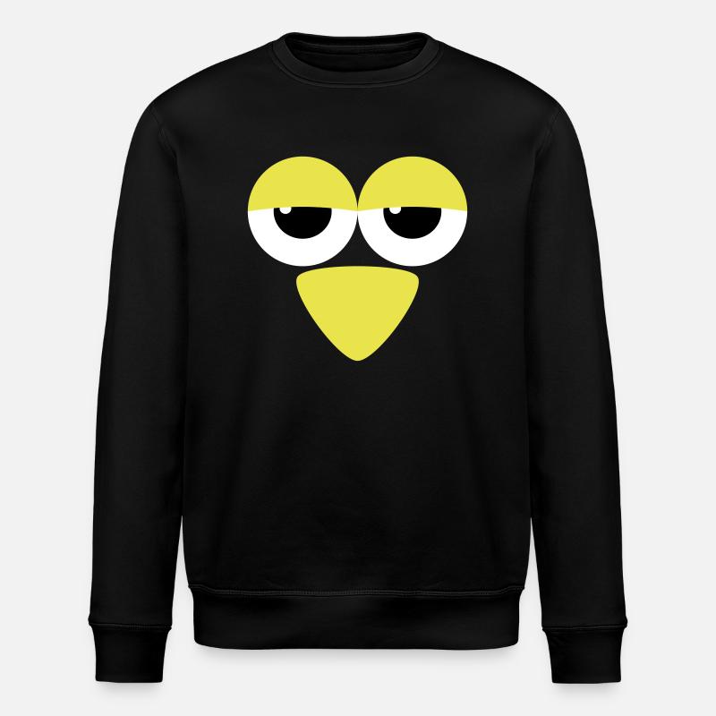 Augen mit Schnabel - Stanley/Stella Unisex Bio-Sweatshirt ROLLER - Schwarz