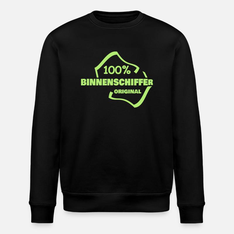 Binnenschiffer - Stanley/Stella Unisex Bio-Sweatshirt ROLLER - Schwarz