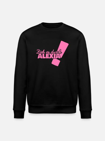 First name Alexia - Stanley/Stella ROLLER Unisex Organic Sweatshirt - black