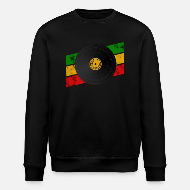 Dub Reggae Platte - Stanley/Stella Unisex Bio-Sweatshirt ROLLER - Schwarz