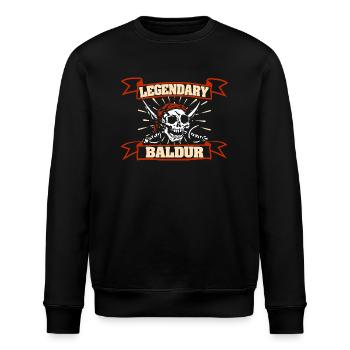 Gift for Baldur - Stanley/Stella ROLLER Unisex Organic Sweatshirt - black - Front - Nik (191cm)