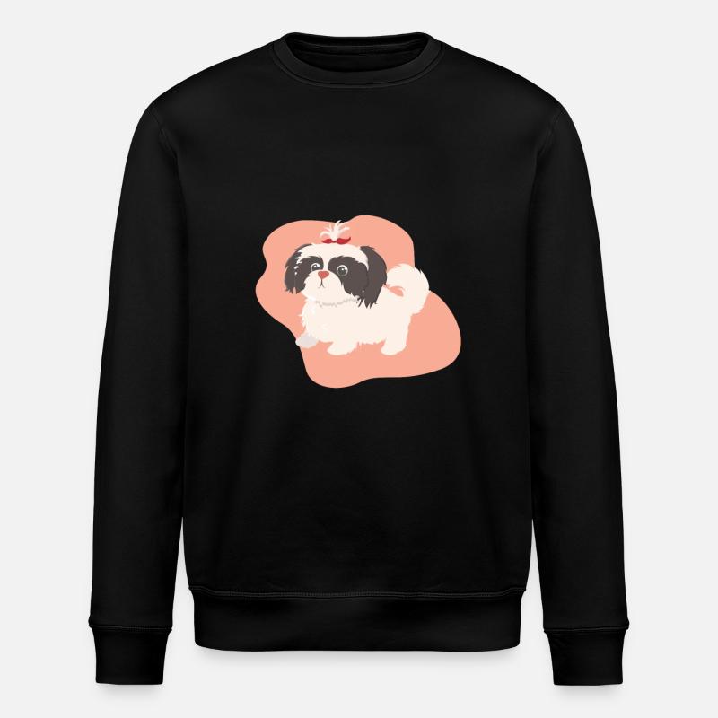 Dog with braid - Stanley/Stella ROLLER Unisex Organic Sweatshirt - black