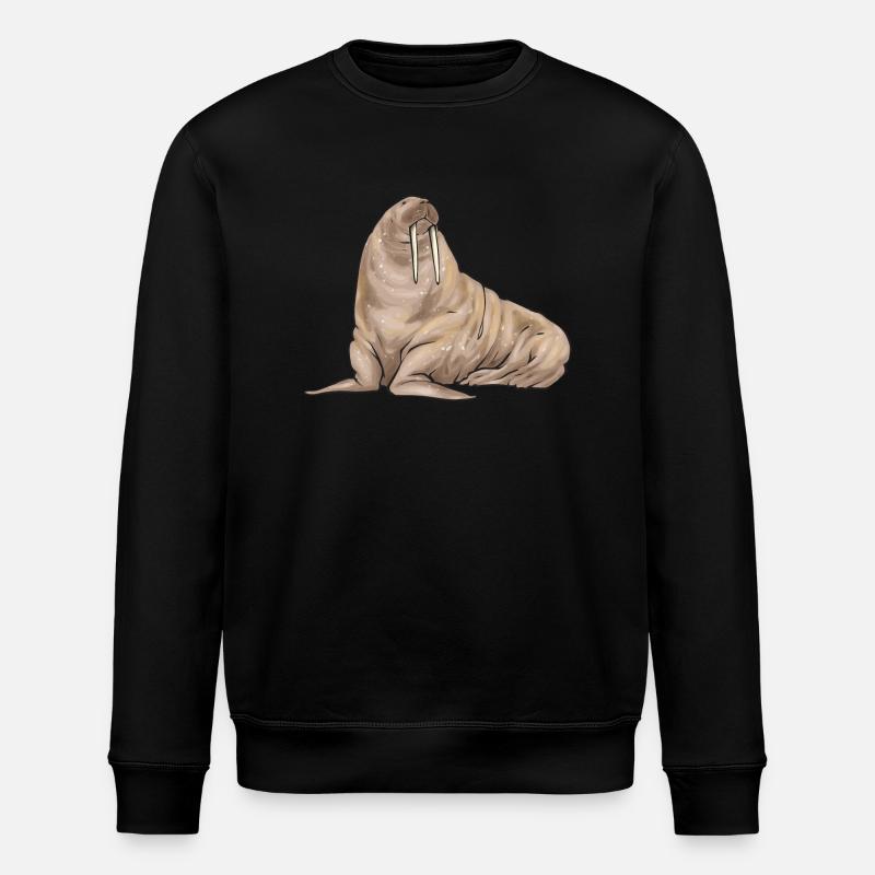 Walrus - Stanley/Stella ROLLER Unisex Organic Sweatshirt - black