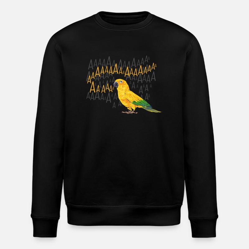 Parakeet Parrot Parakeet Bird - Stanley/Stella ROLLER Unisex Organic Sweatshirt - black