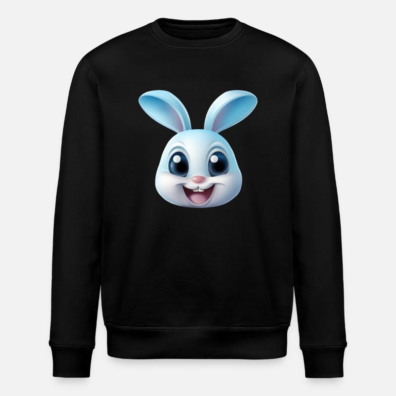 Hase Kaninchen - Stanley/Stella Unisex Bio-Sweatshirt ROLLER - Schwarz