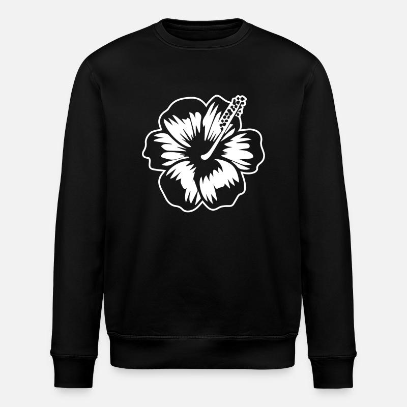 Hibiskus - Stanley/Stella Unisex Bio-Sweatshirt ROLLER - Schwarz