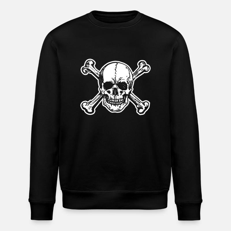 Skull Pirate - Stanley/Stella ROLLER Unisex Organic Sweatshirt - black