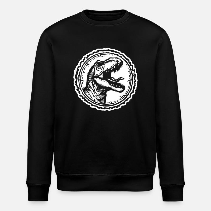 Dino Dinosaur - Stanley/Stella ROLLER Unisex Organic Sweatshirt - black