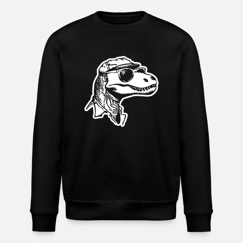 Dino Dinosaurier - Stanley/Stella Unisex Bio-Sweatshirt ROLLER - Schwarz