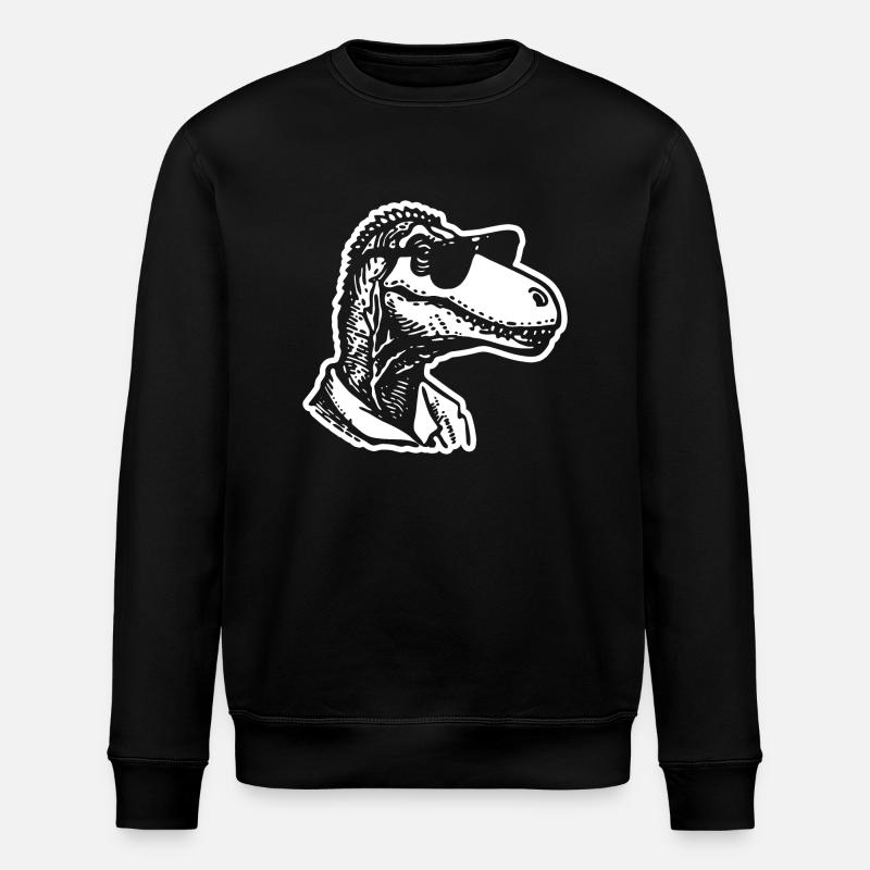 Dino Dinosaur - Stanley/Stella ROLLER Unisex Organic Sweatshirt - black