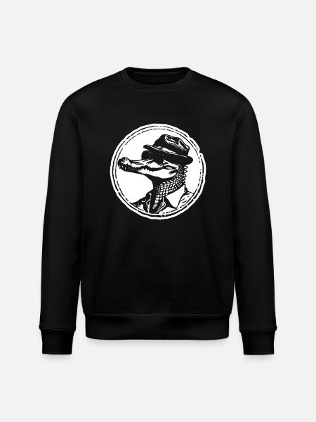 Crocodile Alligator - Stanley/Stella ROLLER Unisex Organic Sweatshirt - black