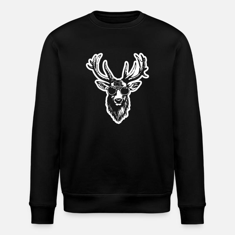 Chevreuil, faon, chevreuil - Sweat bio ROLLER Stanley/Stella Unisexe - noir